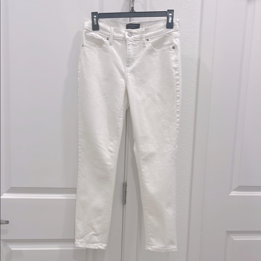 Banana Republic White Ankle Cropped Jeans